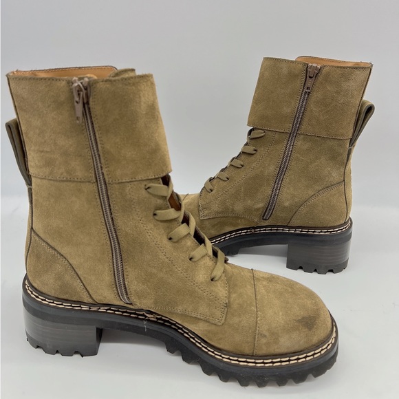 See by Chloé Mallory Suede Combat Boots - Picture 3 of 13